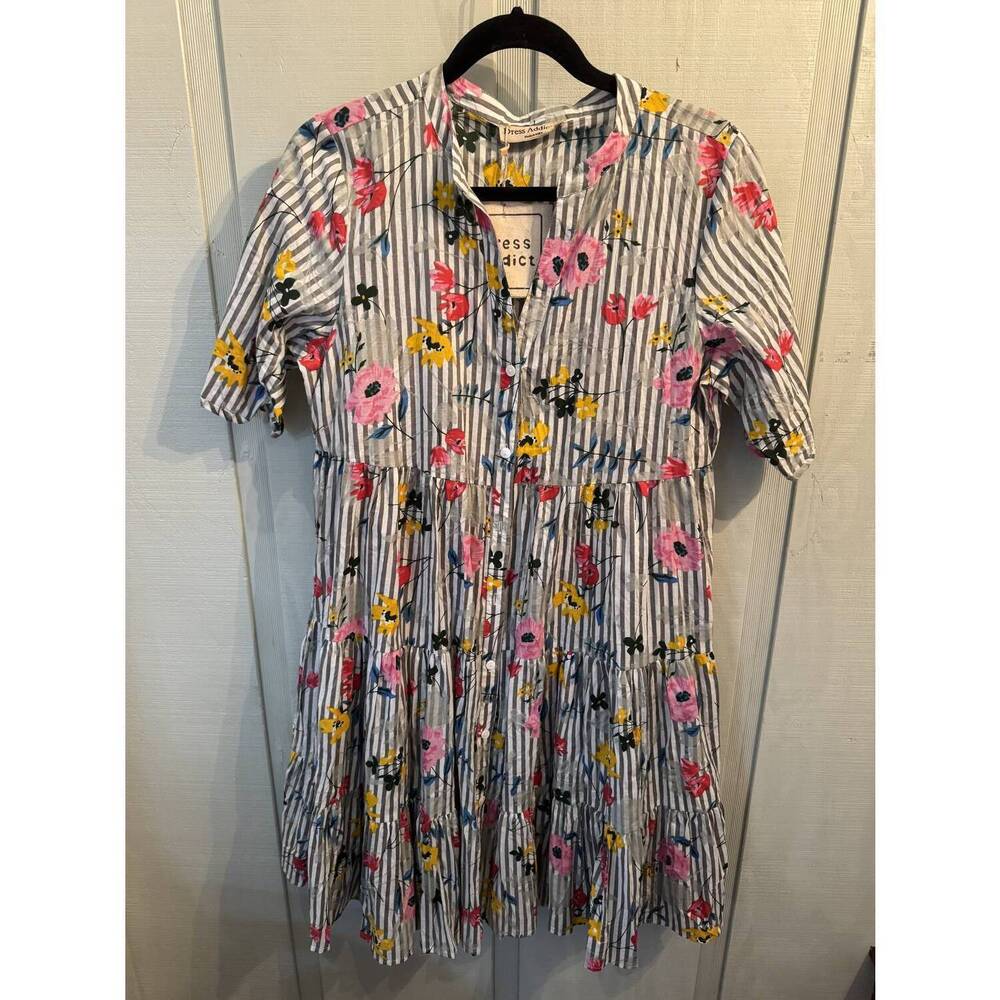 NEW DRESS ADDICT women's july dress in stripe floral